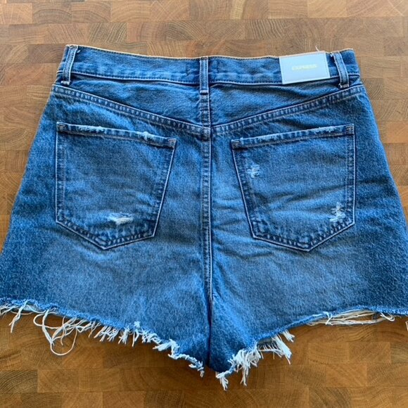 Express Mom Short - Distressed Denim 8 - Picture 2 of 6